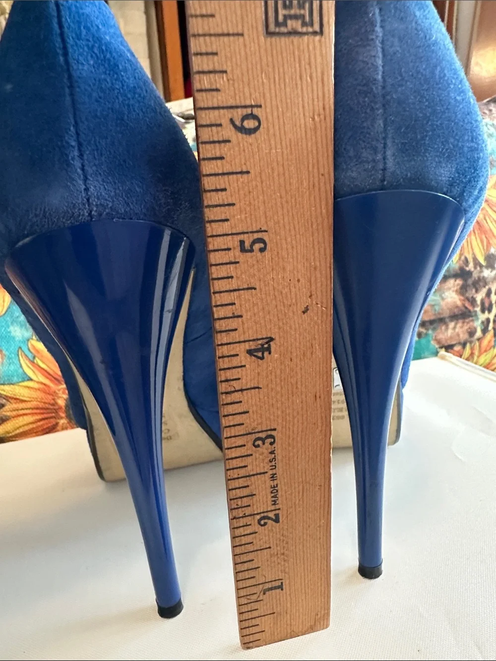 Bakers Royal Blue Suede Platform Pumps